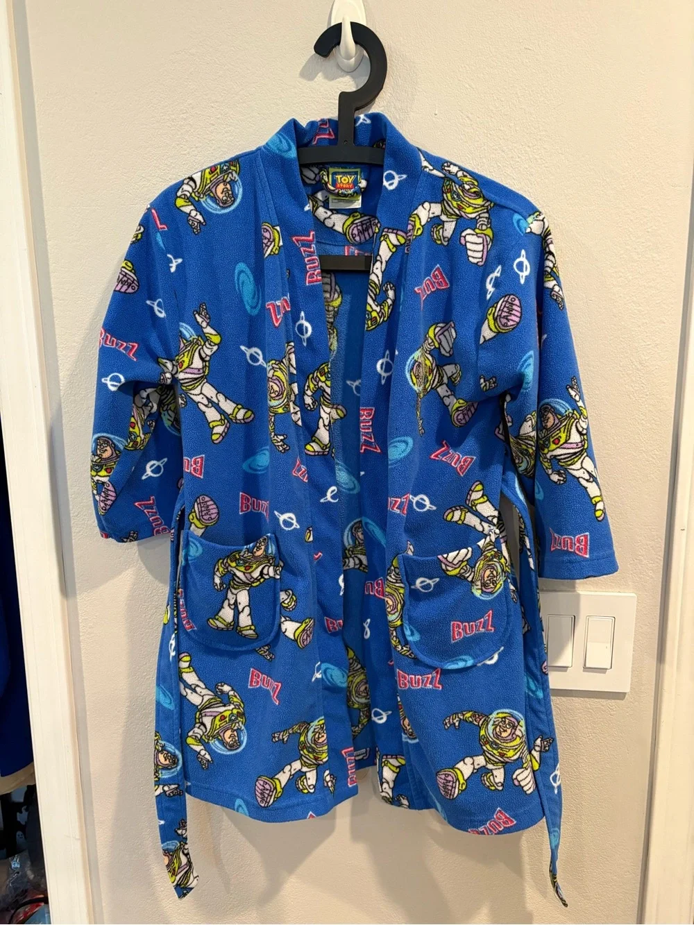 Vintage Disney Pixar Buzz Lightyear Toy Story Kids Robe Size M 6/7 EUC - Picture 1 of 12